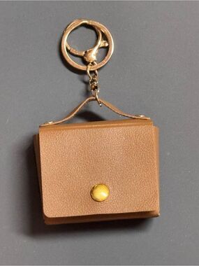 NIP Mini Faux Leather Satchel Bag Keychain Charm Micro Purse Coin Pouch Gift